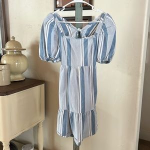 VERO MODA Blue and White Striped Dress - XS